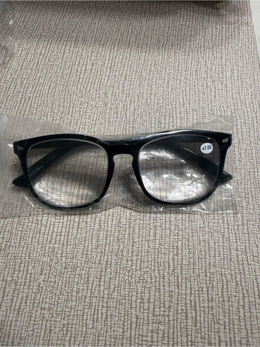 NWT Classic Black Full-Rim Reading Glasses (+7.00)
